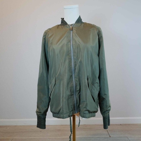PrAna Womens Jacket Small Lined Full Zip Lined Rain Windbreaker Bomber Quick Dry - Picture 1 of 15